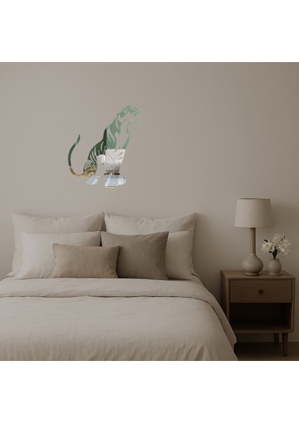 Shere Khan Kaplan Tasarımı Iç Mekan Dekoratif Aynalı Tablo - MRS6625-7787 fiyatları