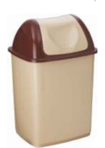 Döner Kapaklı 8,4 Lt Mutfak ve Banyo Çöp Kovası Bej