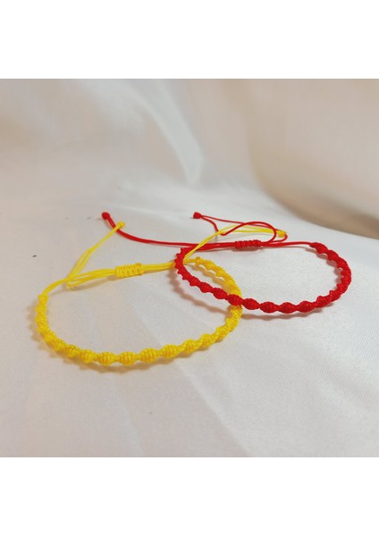 Galatasaray Sarı Kırmızı Makrome Örgü Taraftar Bileklik, El Yapımı Sarı Kırmızı Galatasaray Makrome Bileklik, Gs Renkli Makrome Örgü 2'li Bileklik, Unisex Taraftar Makrome Bileklik modelleri