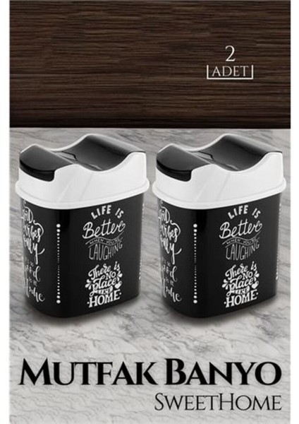 Renkli 2'li Çöp Kovası Seti, Pratik ve Şık Ev Gereçleri