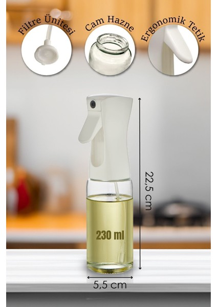 Cam Yağ Püskürtücü, Izgara ve Fritöz Için, Beyaz indirimleri