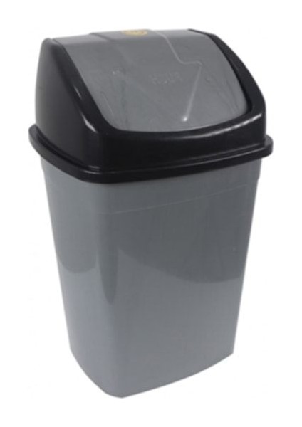 Gri 15 Lt Kapaklı Çöp Kovası, Pratik ve Şık Ev Temizlik Gereciği