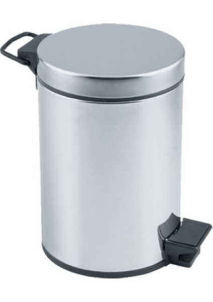 Şık 3l Krom Metal Pedal Çöp Kovası, Dayanıklı ve Kullanışlı Tasarım