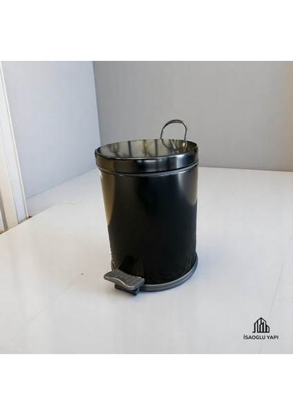 Paslanmaz Çelik Pedallı Çöp Kovası, Siyah, Dayanıklı ve Şık Tasarım fiyatları