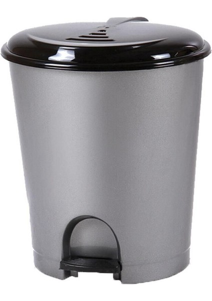Gri Pedallı Çöp Kutusu, 20 Litre, Çıkarılabilir Iç Kova, 31X35X41 cm