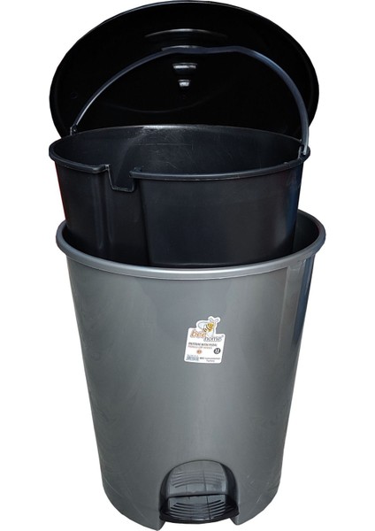 Gri Pedallı Çöp Kutusu, 20 Litre, Çıkarılabilir Iç Kova, 31X35X41 cm fiyatları