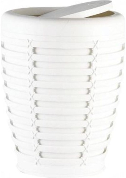 Yuvarlak 9 Lt Beyaz Çöp Kovası, Şık ve Pratik Temizlik Gereciği