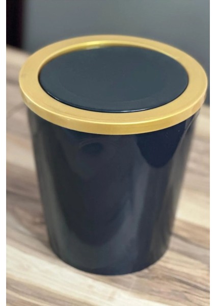 Pratik 6 Litre Siyah Çöp Kovası, Şık ve Kullanışlı Ev ve Ofis Için Ideal