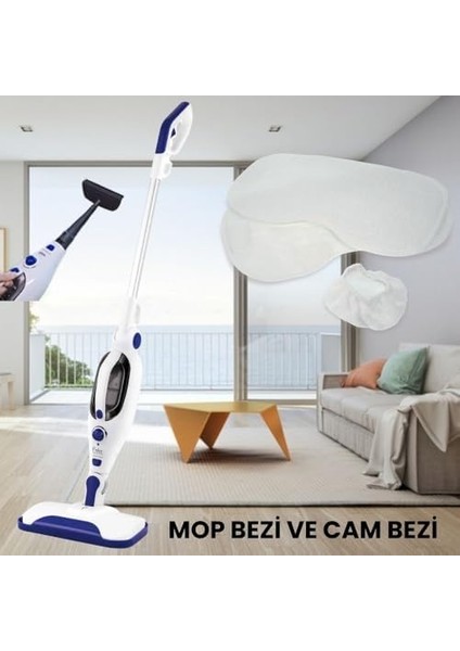 Alina Clean Buharlı Temizleyici ile Uyumlu Yer Mop Bezi ve Cam Bezi modelleri