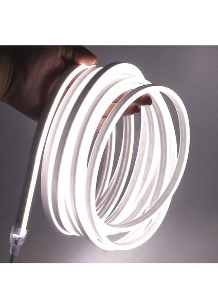 Esnek Neon LED Şerit, 220V, Beyaz, Tak Çalıştır, 6X12 mm Hortum, Aydınlatma