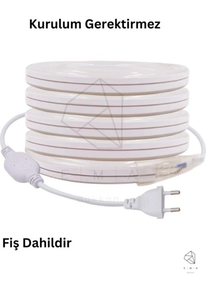 Esnek Neon LED Şerit, 220V, Beyaz, Tak Çalıştır, 6X12 mm Hortum, Aydınlatma fiyatları