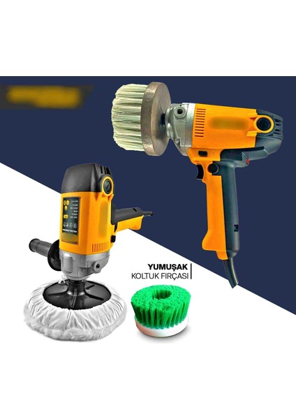 900 Watt Devir Ayarlı Zımpara Parlatma Koltuk Yıkama ve Polisaj Makinası Polisaj fırsatları