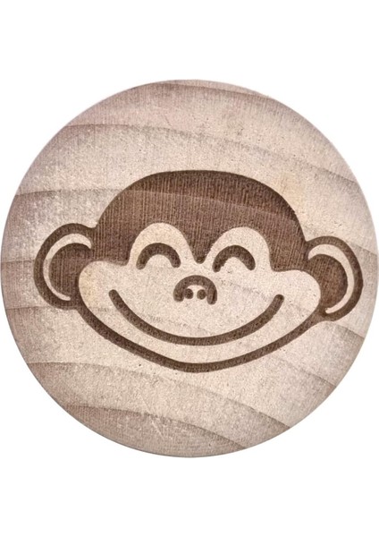 Home Ahşap Mobilya Kulp 3.8 cm Maymun Desenli Çekmece Kulpu