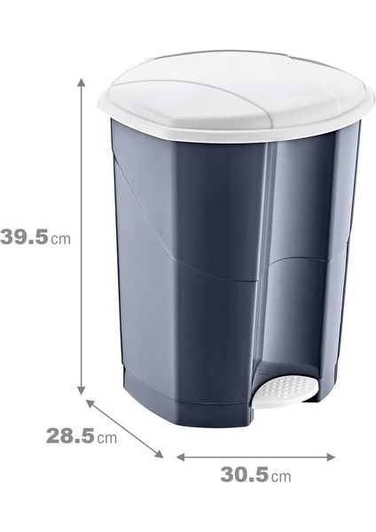 Gri 18 Lt Pedallı Çöp Kovası (10191) fiyatları