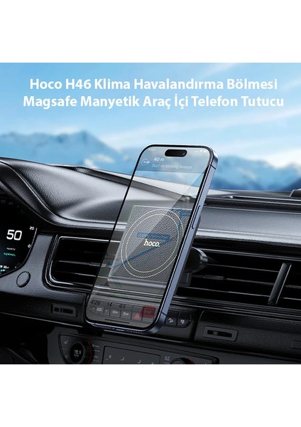 Hoco H46 Klima Havalandırma Bölmesi Magsafe Manyetik Araç Içi Telefon Tutucu-(1 - MRS9409-1198 fiyatları