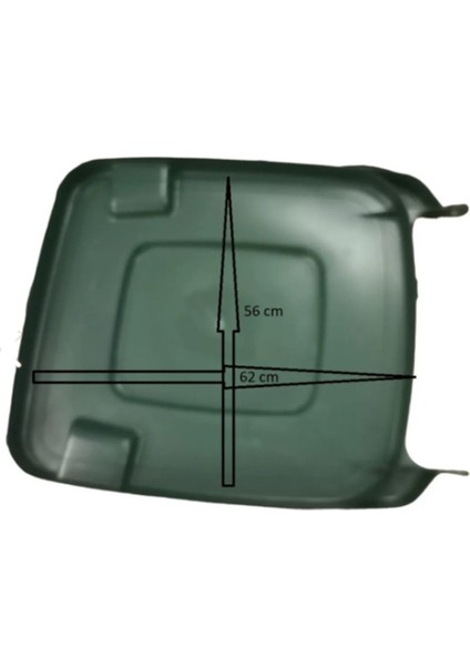 240 Lt Yeşil Çöp Konteyner Kapağı, Dayanıklı ve Kullanışlı Tasarım