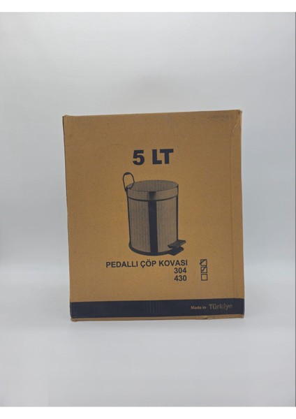 Parlak Krom Pedal Çöp Kovası, Paslanmaz Çelik, 5 Litre, Şık ve Dayanıklı Tasarım fiyatları