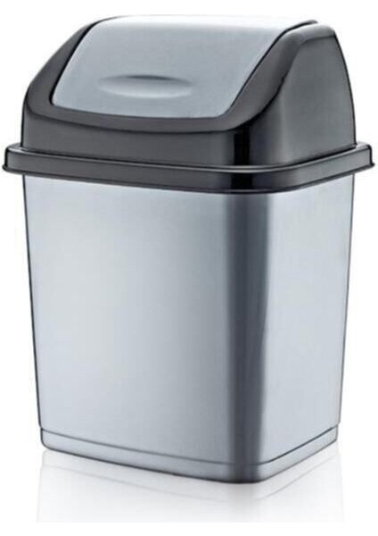 Gri 5.5 Lt. Çok Amaçlı Çöp Kovası, Ofis, Mutfak ve Banyo Için Kullanışlı