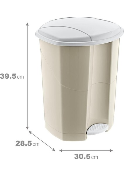 Beyaz 18 Lt Pedallı Çöp Kovası (10191) fiyatları