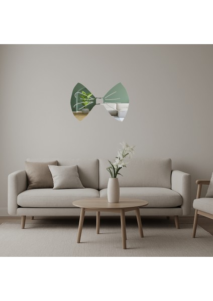 Kurdele Fiyonk Dekoratif Aynalı Tablo - MRS8324-7289