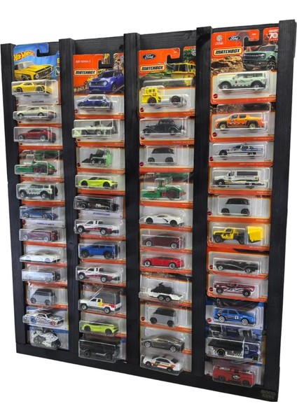 Kart Rafı, Doğal Ahşap Regular Kart Sergileme Vitrini, Kutusunda Card Oyuncak Araba Rafı