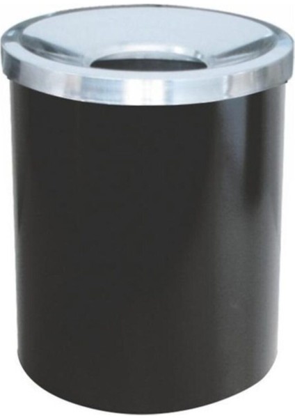 13 Litre Boyalı Paslanmaz Kapaklı Çöp Kovası Yeşil