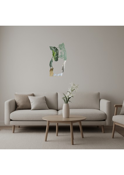 Modern Köpek Yüzü Silüet Duvar Sanatı - MRS6933-7833