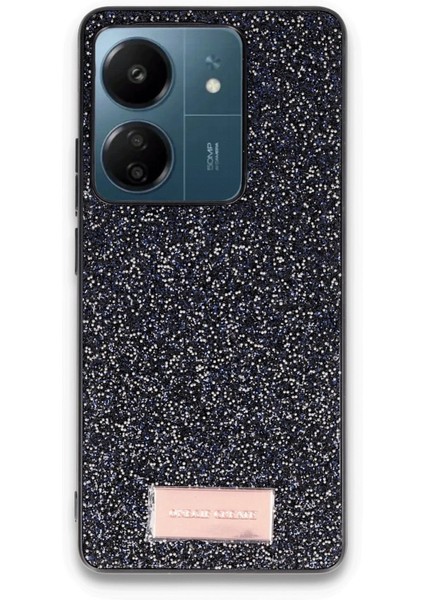 Xiaomi Redmi 13C Bright Simli Kapak - Siyah - MRS9507-6504