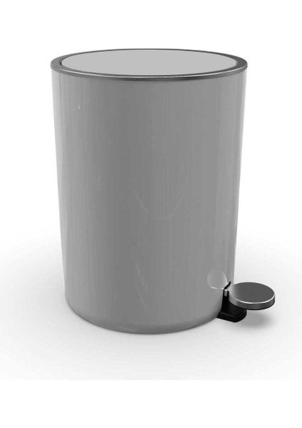 Gri 5 Lt Pedallı Çöp Kovası, Pratik ve Şık Tasarım