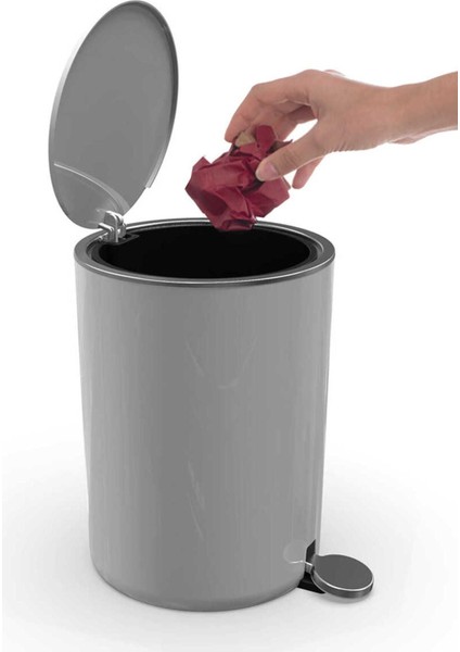 Gri 5 Lt Pedallı Çöp Kovası, Pratik ve Şık Tasarım fırsatları