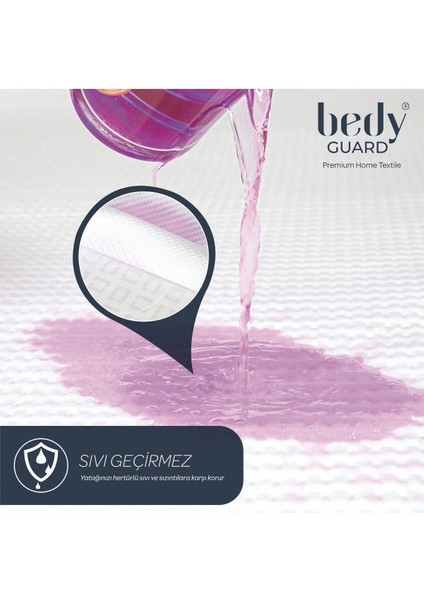 Ultra Soft Sessiz Sıvı Geçirmez Yatak Koruyucu Alez Beyaz modelleri