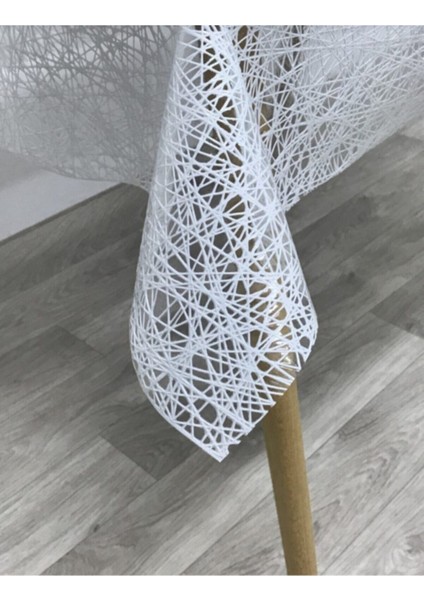 Şeffaf Kaplamalı, Iplik Desenli, Lüks Masa Örtüsü, Beyaz, Dayanıklı ve Şık Tasarım fiyatları