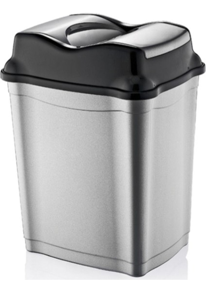 Gri 16 Litre Kapaklı Çöp Kovası, Pratik ve Şık Temizlik Gereciği