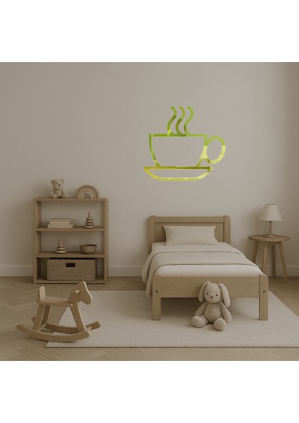 Çay Veya Kahve Fincanı Dekoratif Duvar Altın Aynalı Tablosu - MRS4456-3690 fırsatları