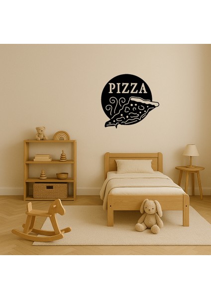 Lezzetli Pizza Logo Tasarımı Iç Mekan Dekoratif Tablo - MRS2070-8437 modelleri