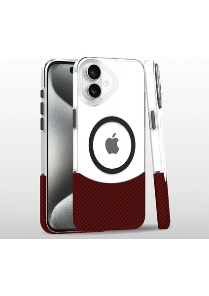 iPhone 16 Carbon Puzzle Magsafe Kapak - Pembe - MRS5777-9041