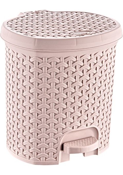Pembe Pedallı Çöp Kovası 5,5 L, Şık ve Kullanım Kolaylığı Sağlayan Tasarım