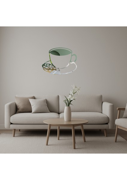 Çay ve Kurabiye Tasarımlı Dekoratif Aynalı Tablo - MRS1238-9656