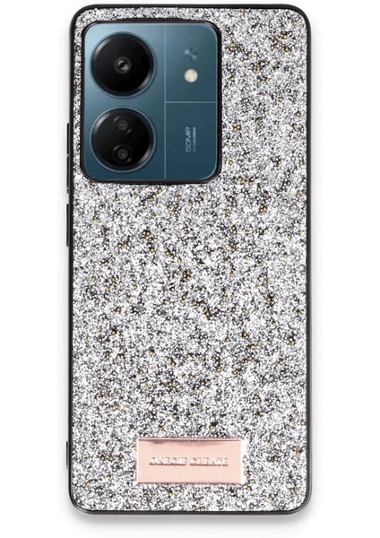 Xiaomi Redmi 13C Bright Simli Kapak - Gümüş - MRS9242-9801