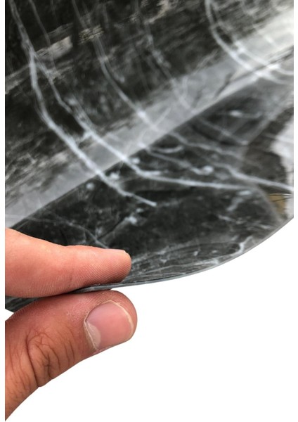 Mermer Desenli Kalın Pvc Masa Örtüsü 1,2 mm Siyah fiyatları