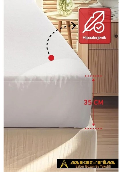 Yumuşak ve Rahat Sıvı Geçirmez Lastikli Tek Kişilik Alez 90X190 Gri fırsatları