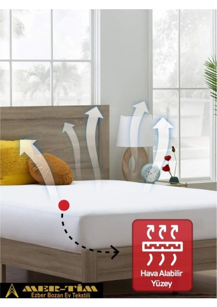 Yumuşak ve Rahat Sıvı Geçirmez Lastikli Tek Kişilik Alez 90X190 Gri