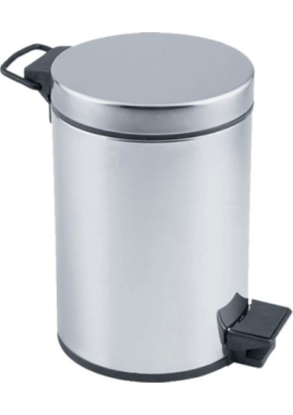 3lt Krom Metal Pedallı Çöp Kovası Beyaz, Şık ve Kullanışlı Tasarım