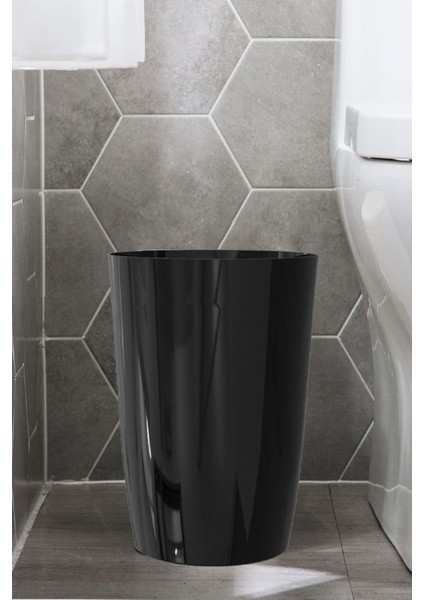 Kapaksız 6 Lt Çok Amaçlı Kova, Banyo, Mutfak, Ofis Için Ideal Siyah Renk