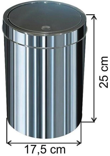 Döner Kapaklı 5 Lt Paslanmaz Çöp Kovası, Şık ve Dayanıklı Ev Temizlik Ürünü fiyatları