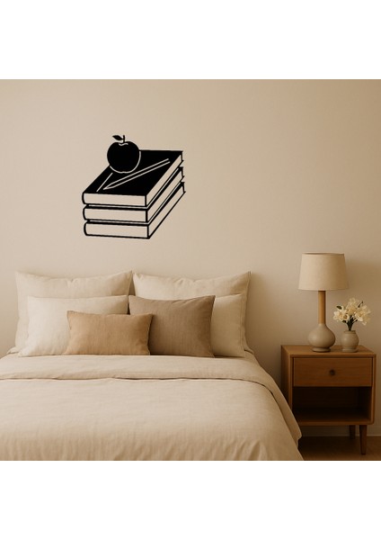 Kitap ve Kalem Kombinli Dekoratif Mdf Tablo - MRS2197-9027