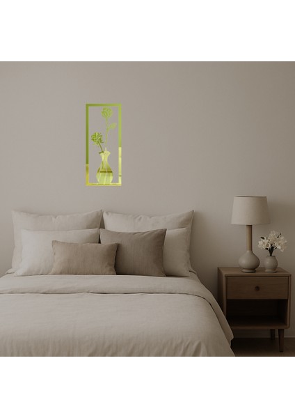 Çiçek Motifli Dekoratif Iç Mekan Altın Aynalı Tablo - MRS4320-1568 fiyatları