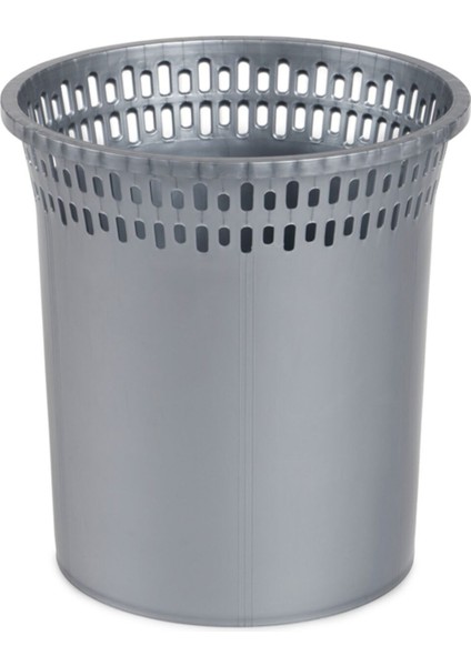 Şık Yuvarlak Çöp Sepeti, Gümüş Gri, 5 Litre, Dayanıklı ve Estetik Tasarım