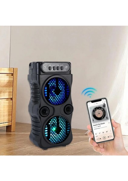 Bluetooth Hoparlör Parti Hoparlörü Kablosuz Speaker Ledli Ses Bombası USB Sd Kart Girişli indirimleri