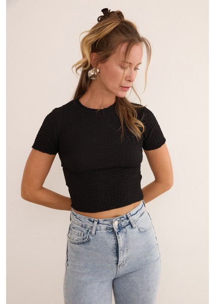 Waffle Kumaş Crop Body fırsatları